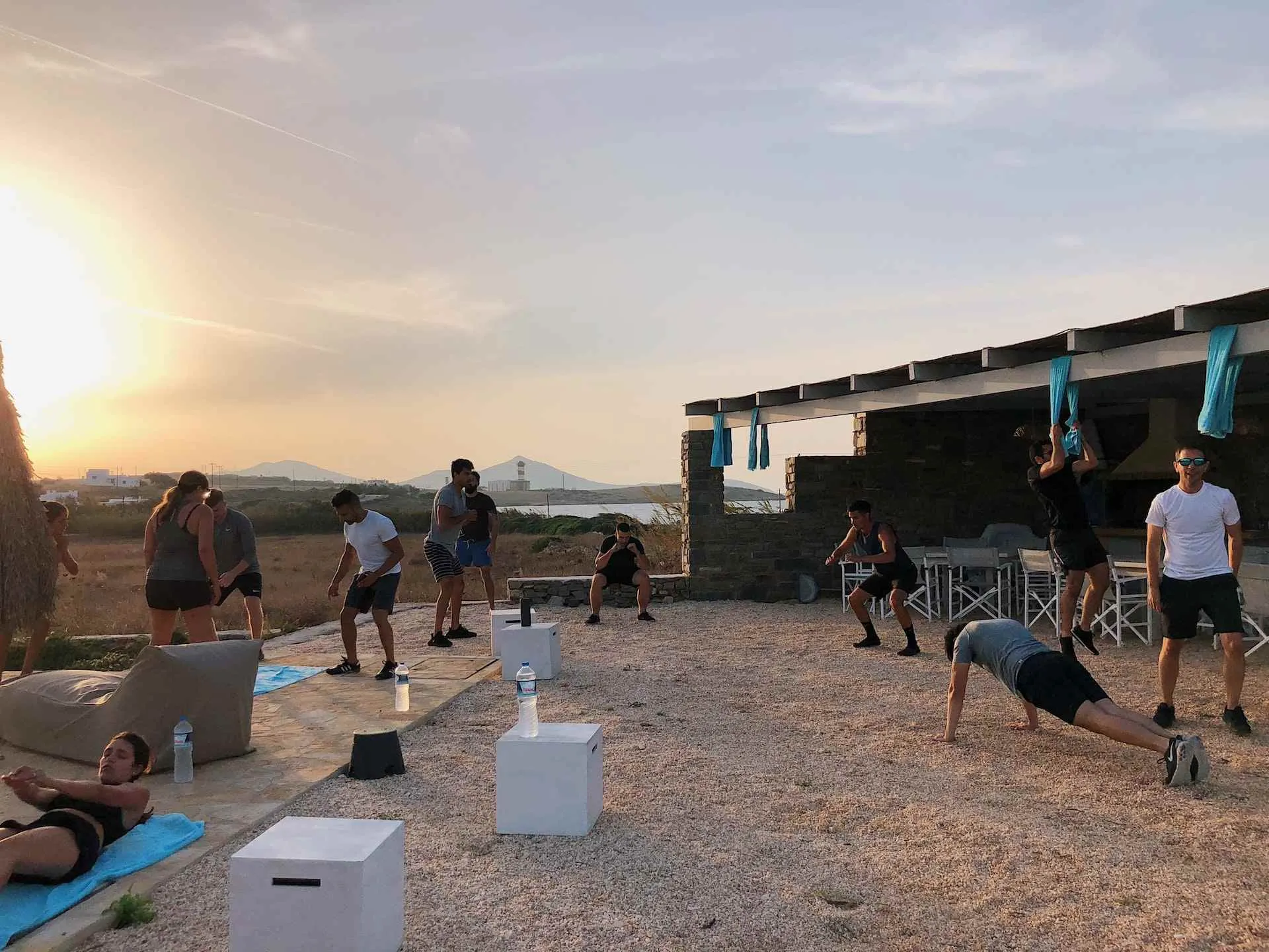 allenamento sportivo all'aperto