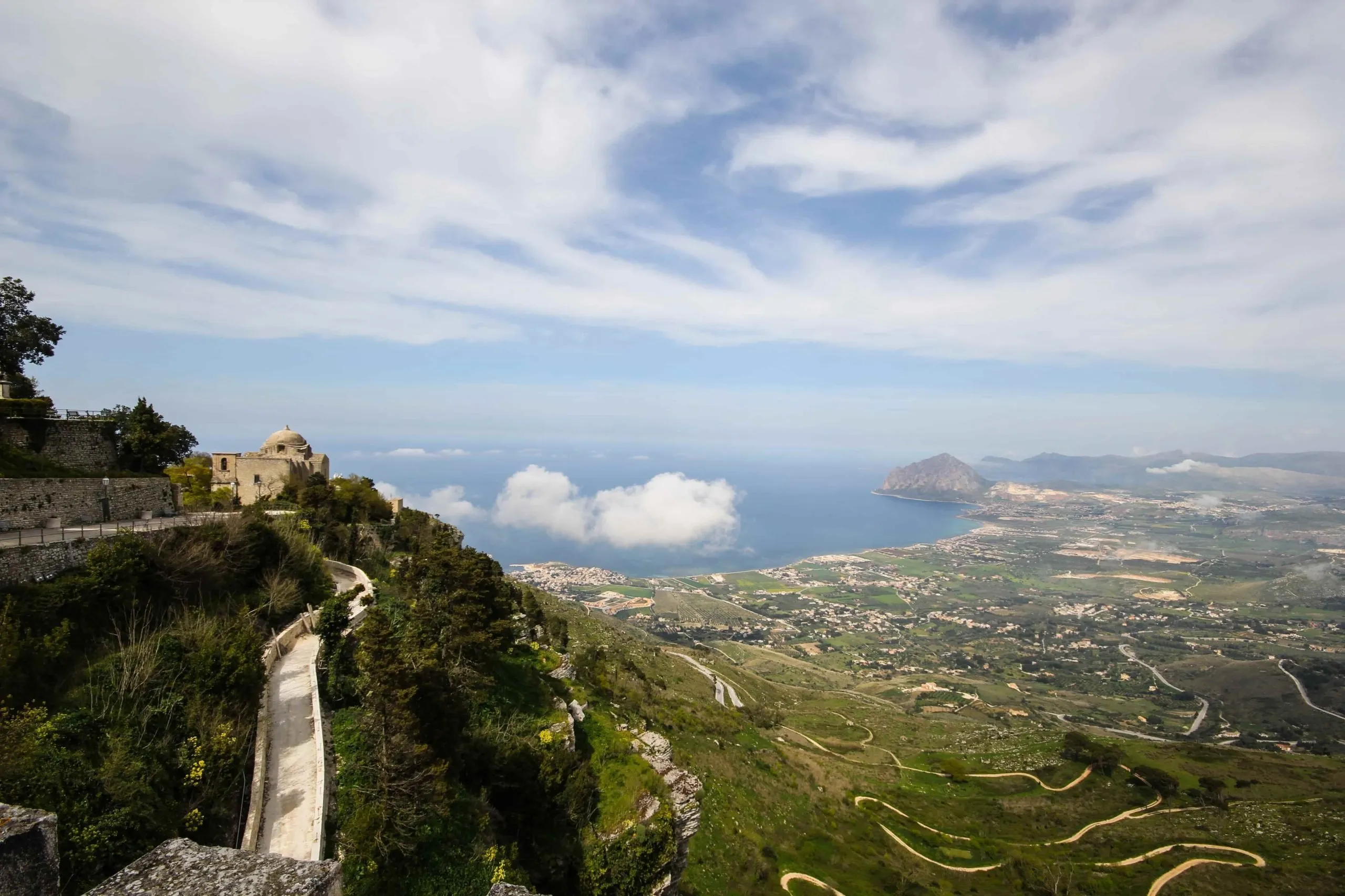 Veduta da Erice, tra i luoghi più suggestivi del trapanese