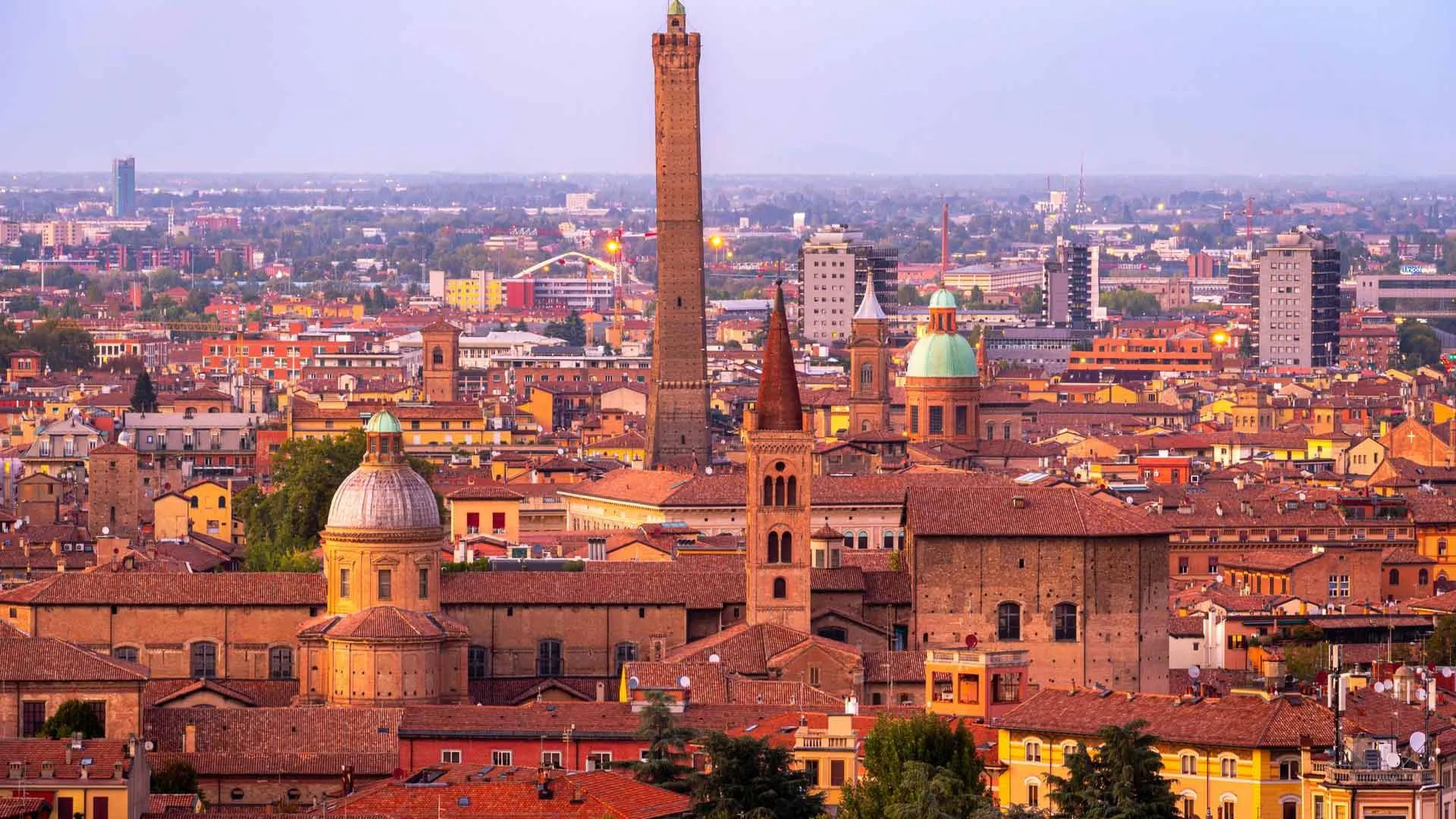 meeting new people bologna square monuments towers