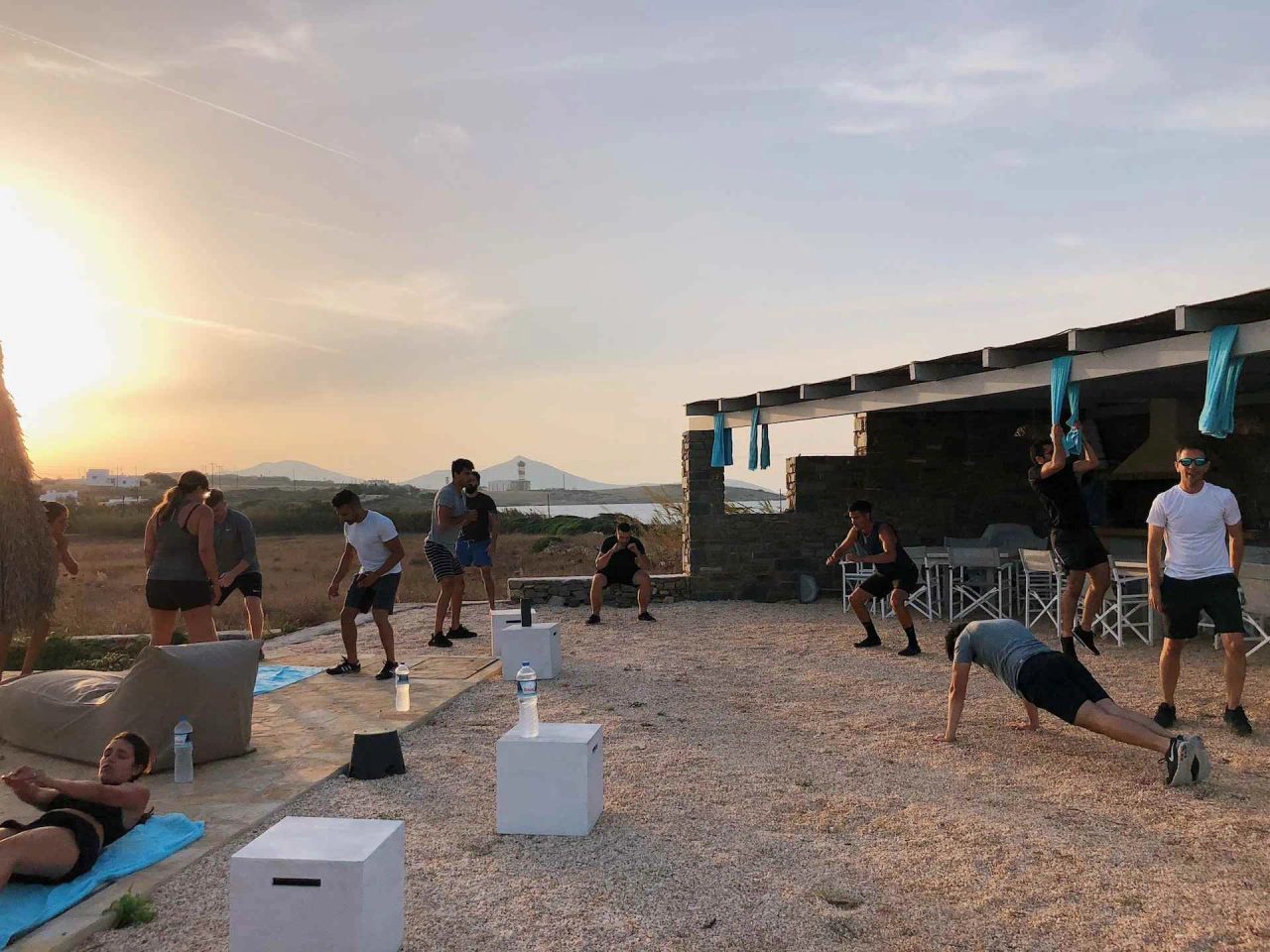 allenamento sportivo all'aperto