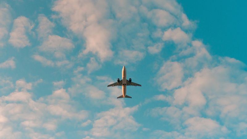 airplane flight sky