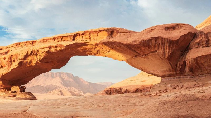in the Wadi Rum desert