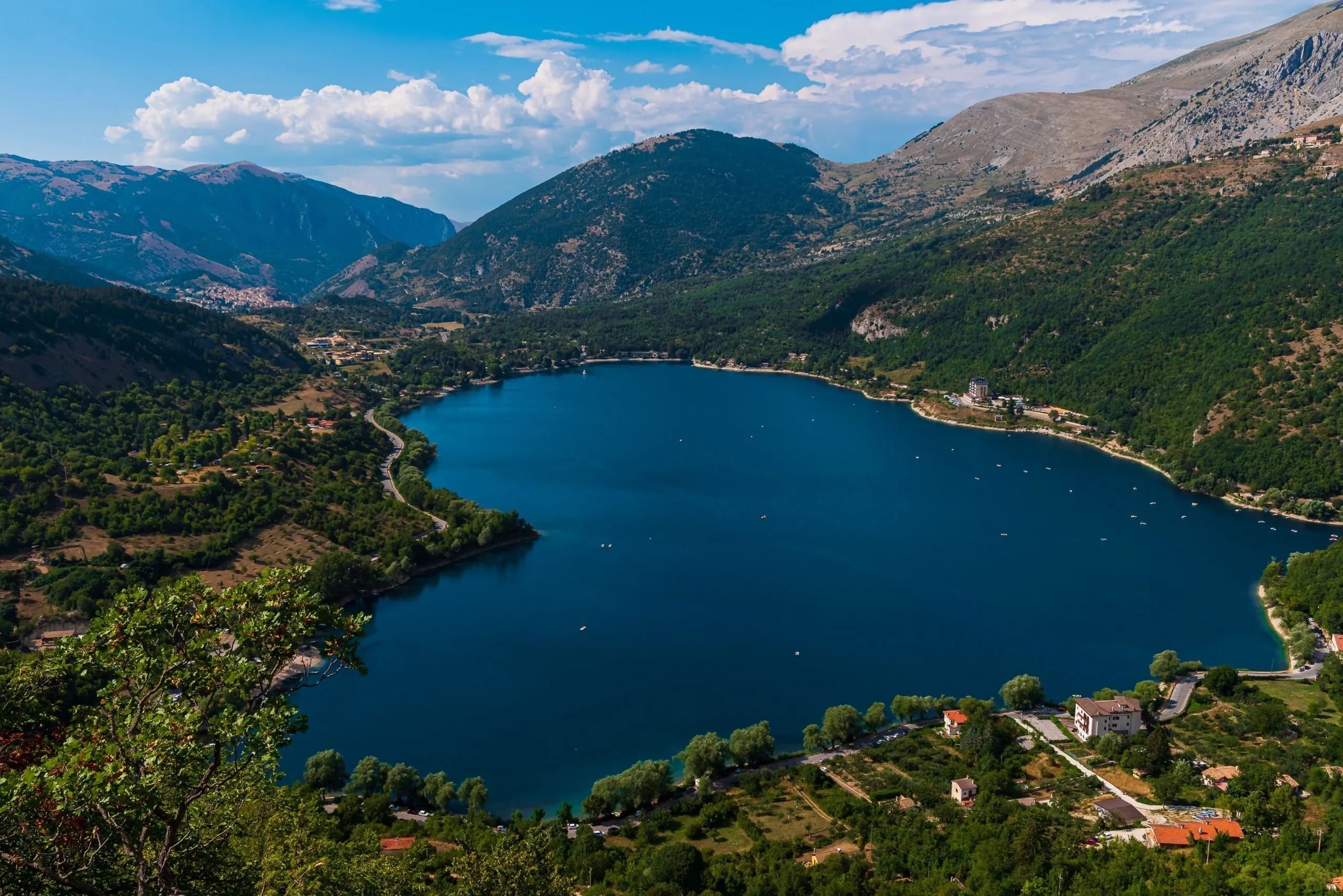 View from the Heart Trail over Lake Scanno