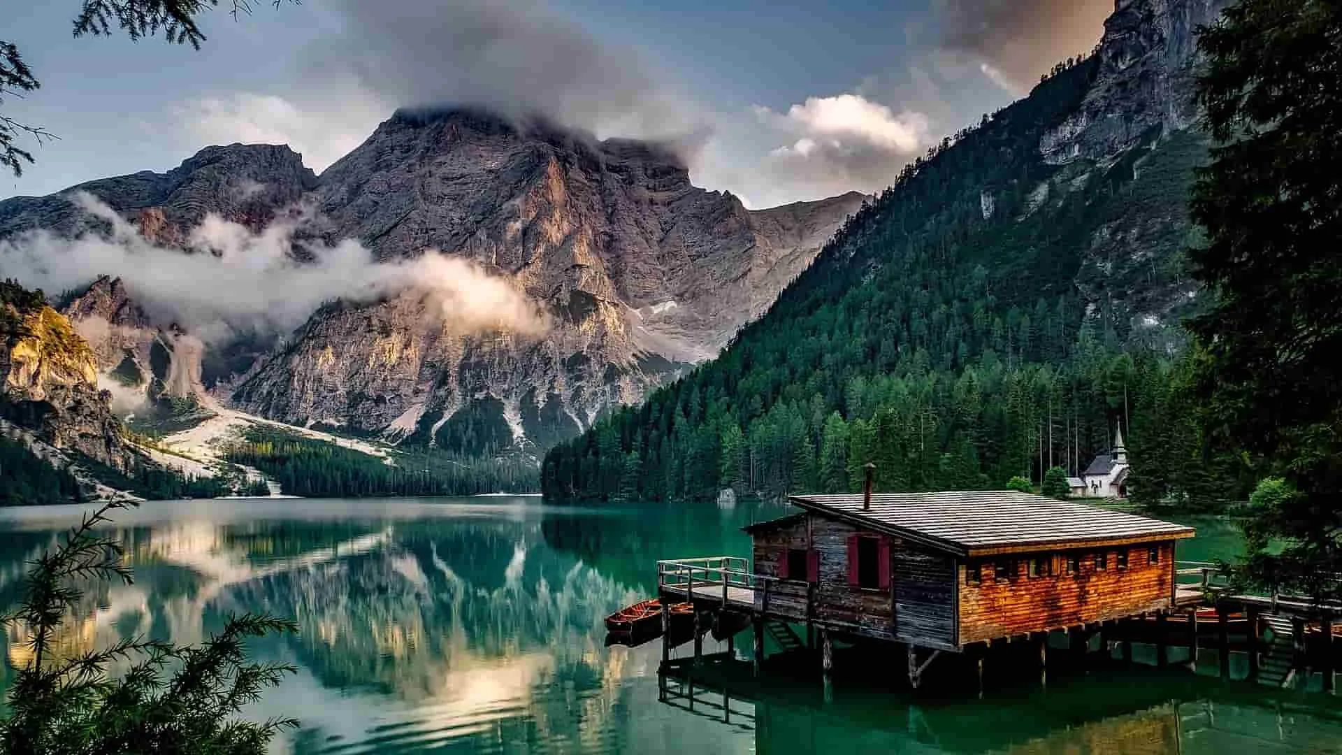 lake braies croda del becco fanes senes natural park dolomites braies valley malga trail forest