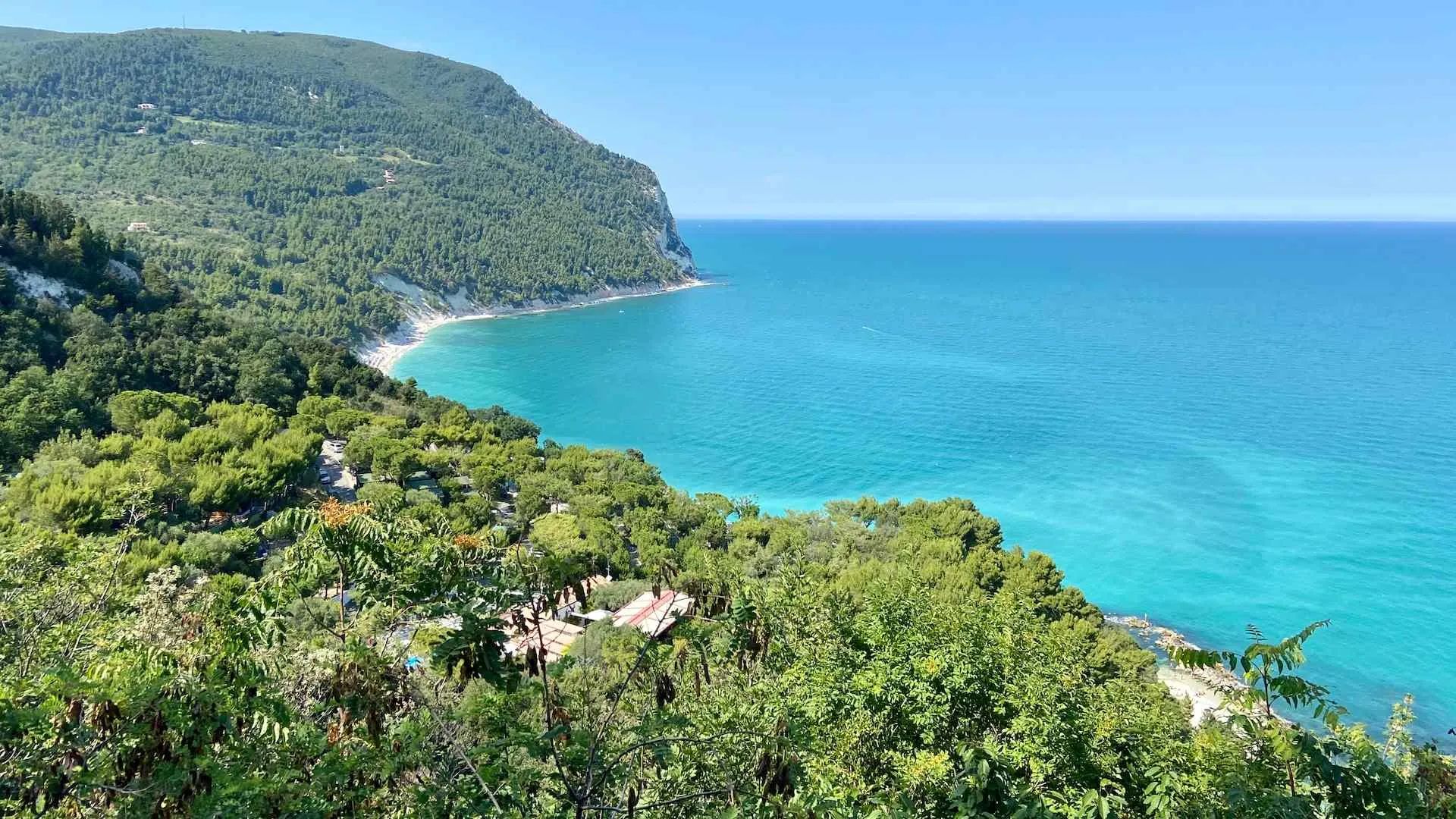 what to see on the Conero Riviera Conero cliff overlooking the sea sea stretch of coast nature attractions Due Sorelle Marche Sirolo and Numana